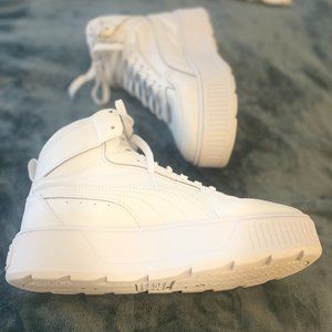 Women's Puma Platform Sneakers (White)